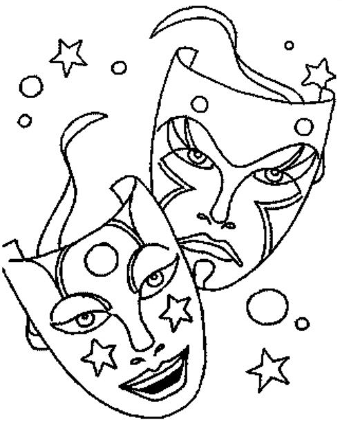 coloriage masques de carnaval